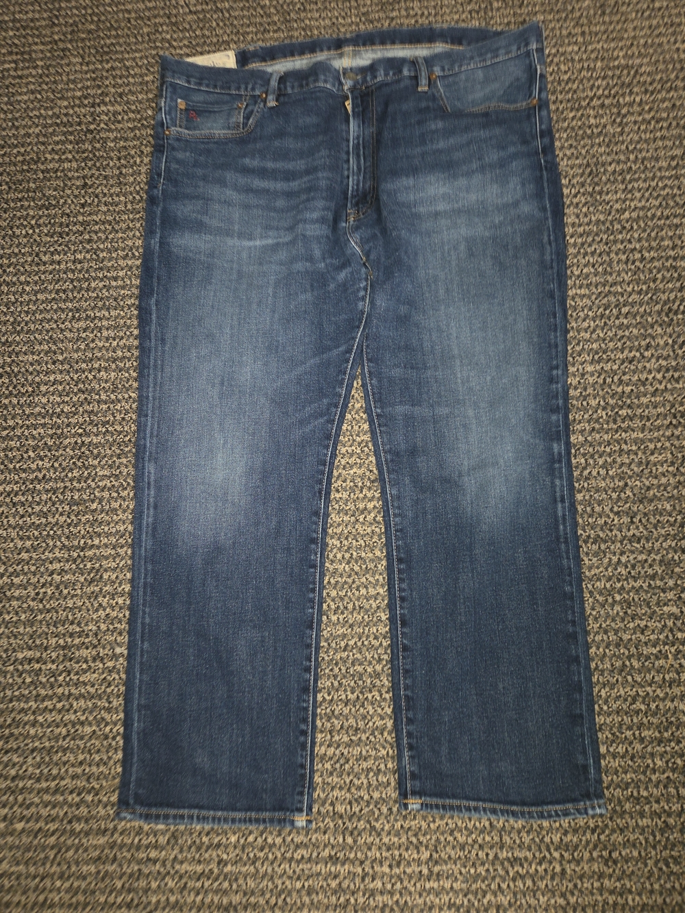 Polo Ralph Lauren Hampton 44bx30 Men's Dark Blue Straight-Leg Jeans